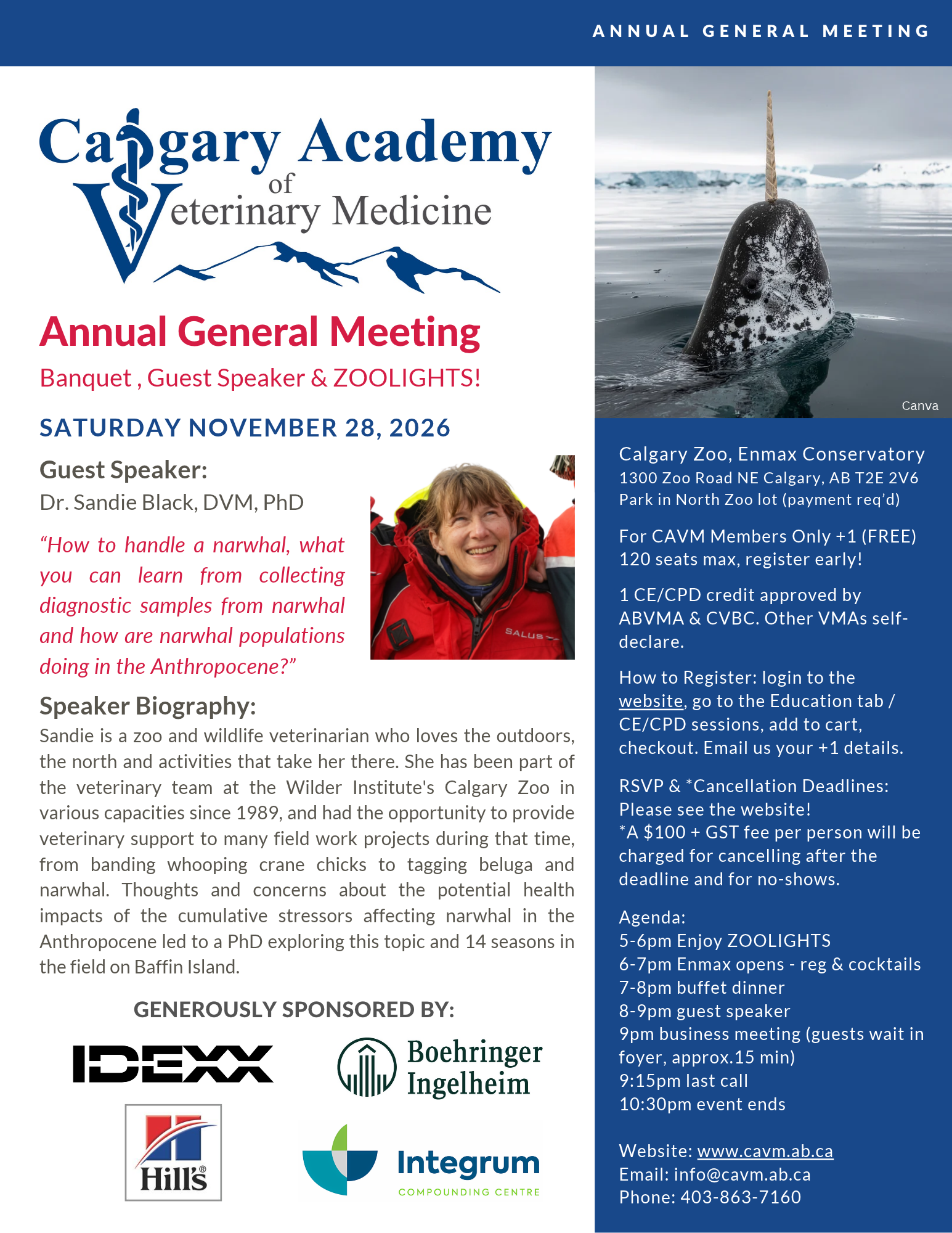 Proud Sponsor of CAVM - Calgary - Integrum Compounding Centre